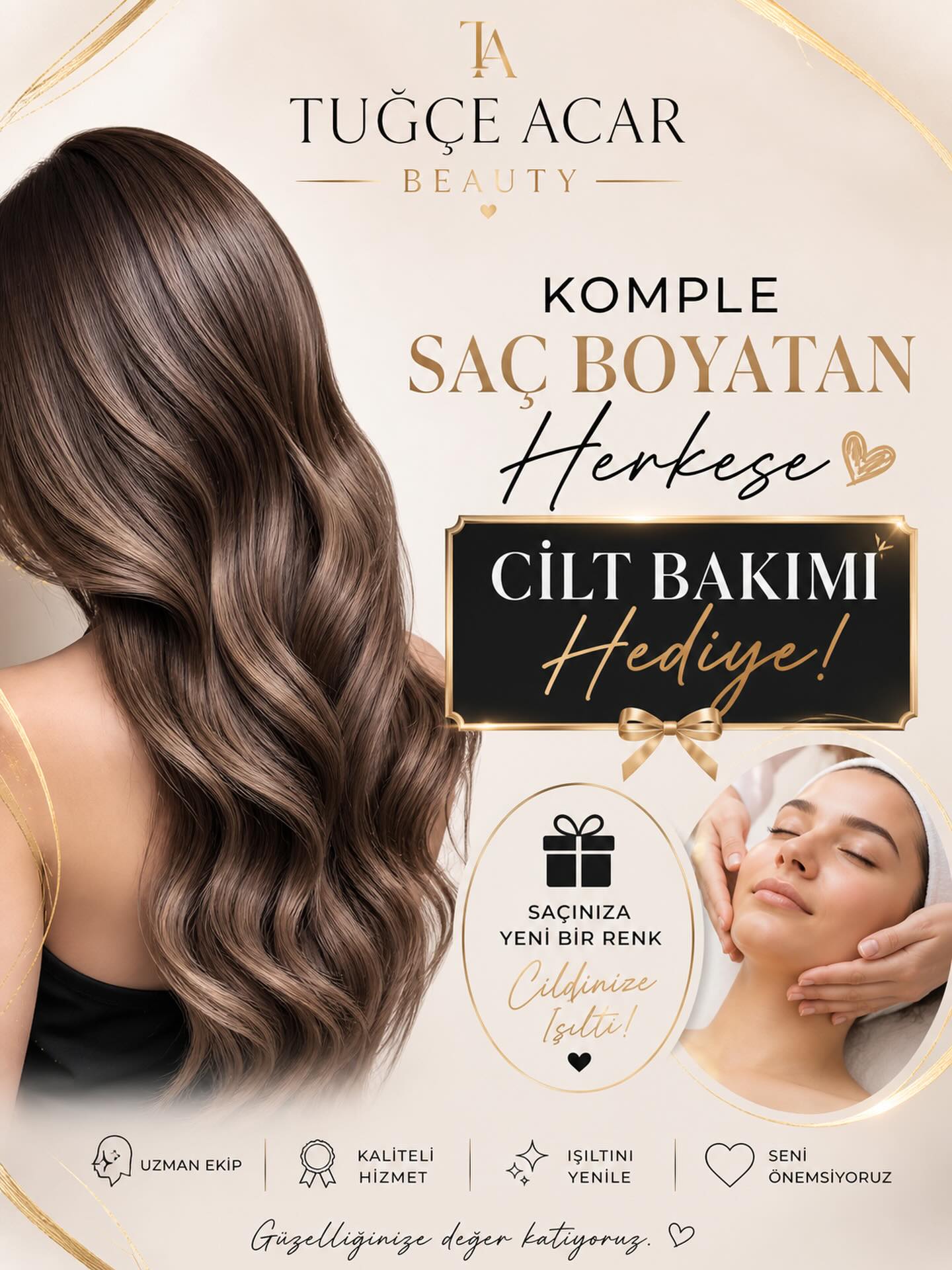 Komple Saç Boyama + Vitaminli Bakım